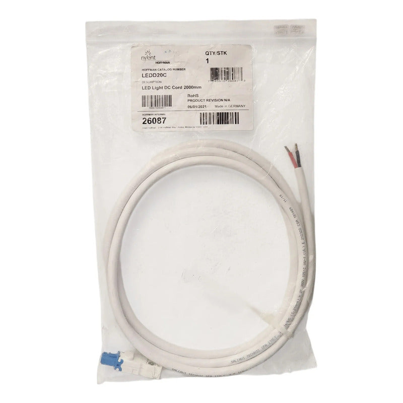 Nvent Hoffman Ledd20c Cable Alimentación Led Dc Blanco