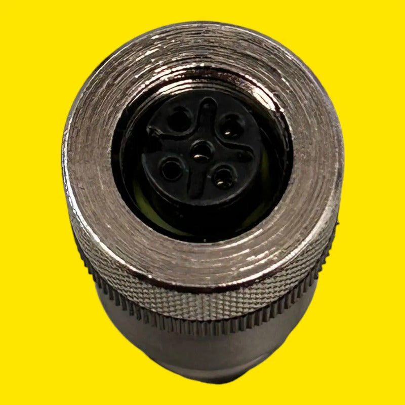 Conector M12 Hembra 4 Pines Para Sensor Industrial Negro