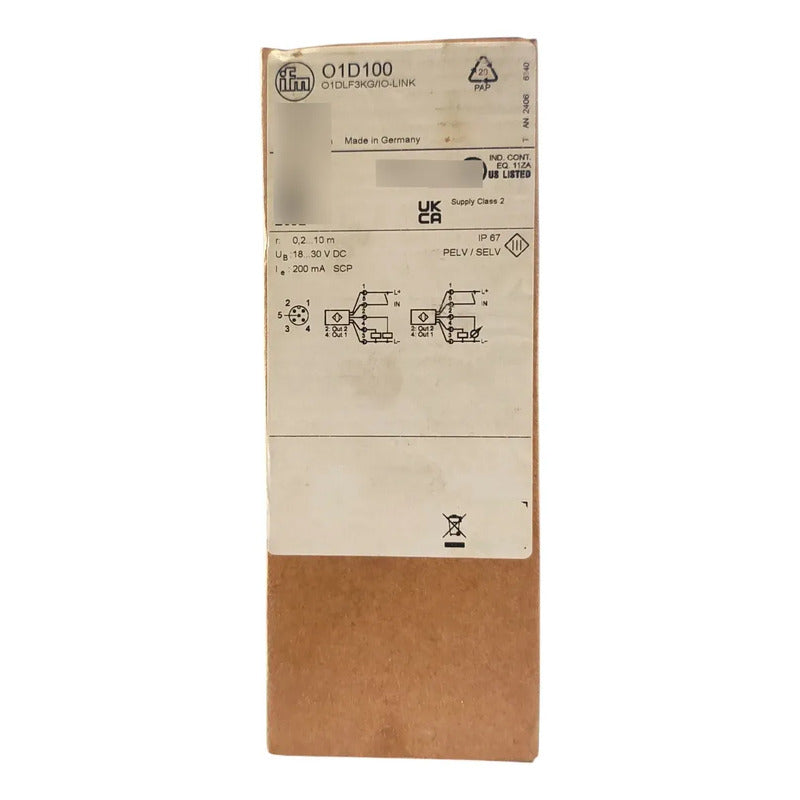 Ifm O1d100 O1dlf3kg Io-link Sensor Fotoelectrico Difuso