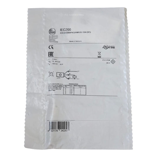Ifm Iec200 Sensor Iek3002bbpkg/am/us-104-dps