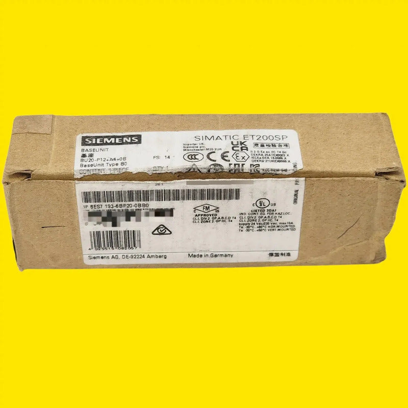 Siemens 6es7 193-6bp20-0bb0 Módulo Plc Et200sp Base