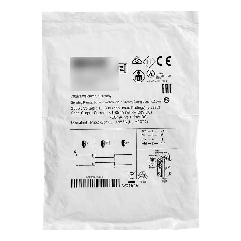 Sick Gte6-n1201s56 1075054 Sensor Fotoeléctrico Npn