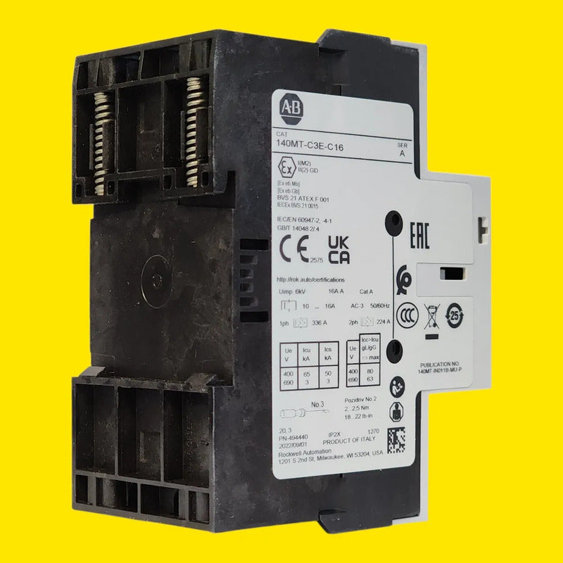 Allen-bradley 140mt-c3e-c16 Guardamotor 16a 3 Polos 50/60 Hz