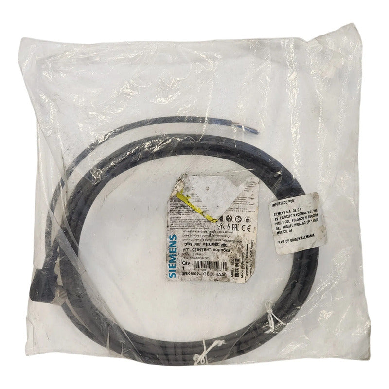 Siemens 3rk1902-4gb50-4aa0 Cable M12 Hembra Negro