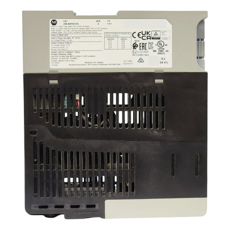 Allen Bradley 25b-b5p0n104 Powerflex 525 240vac 1hp