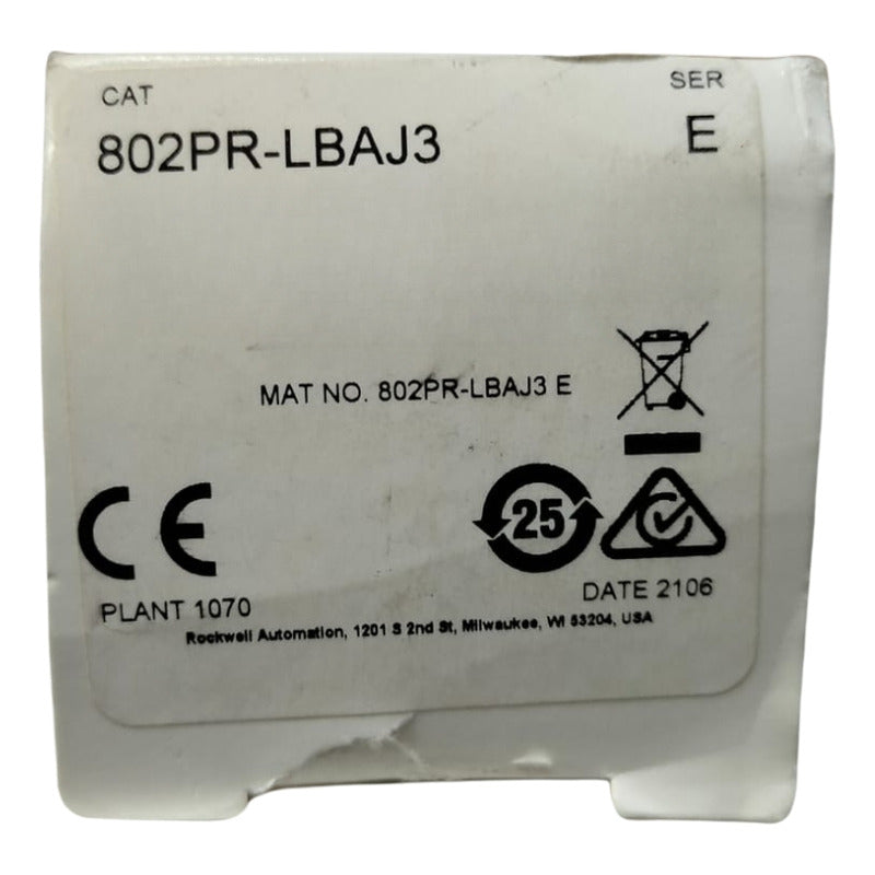 Allen-bradley 802pr-lbaj3 Sensor De Proximidad Inductivo
