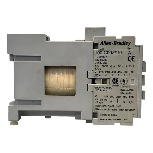 Allen-bradley 100-c09z*10 Contactor 9a Bobina 24v Dc