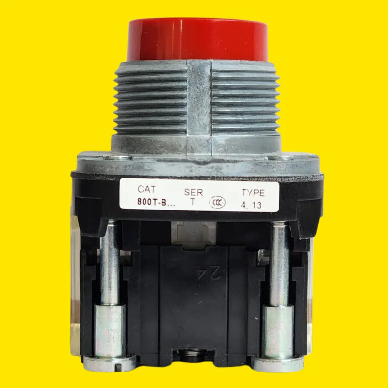 Allen-bradley 800t-b6a  Botón Pulsador Rojo 30.5mm  Serie T Rojo