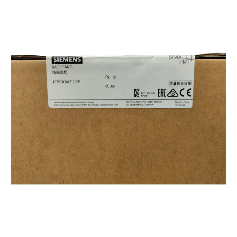 Siemens Panel 6av2 123-2ga03-0ax0 Ktp700 Basic Dp
