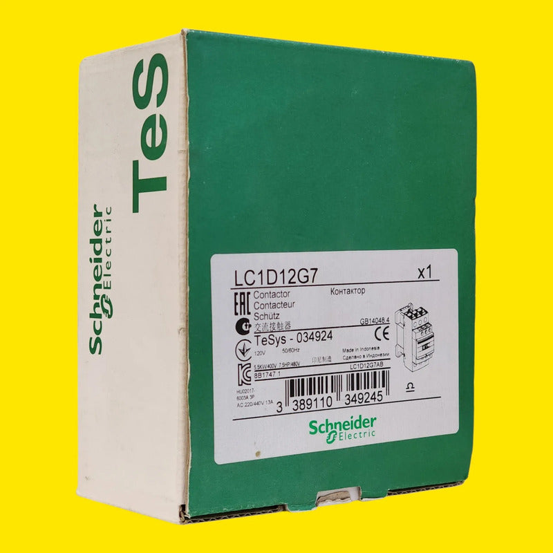Schneider Lc1d12g7 Contactor Tesys D 12a 120v Ca 3p