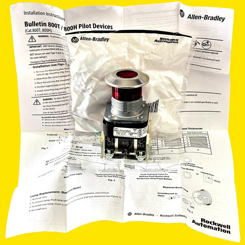 Allen-bradley 800t-fxq10ra1 30mm Push-pull Device 800t Pb Rojo