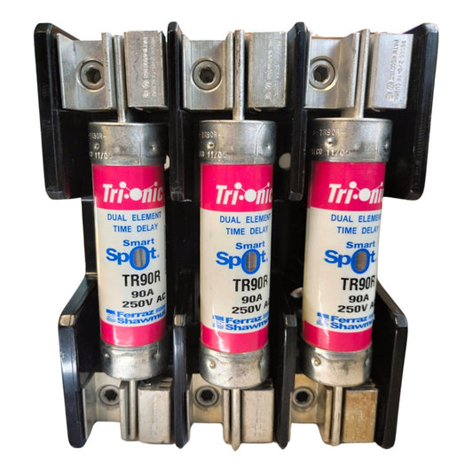 Ferraz Shawmut Fusible Tr90r Y Bloque De Fusibles Lr25100-3c