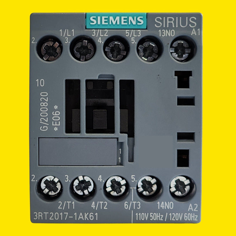 Contactor Siemens 3rt2017-1ak61  12a 5.5kw 110v/120v
