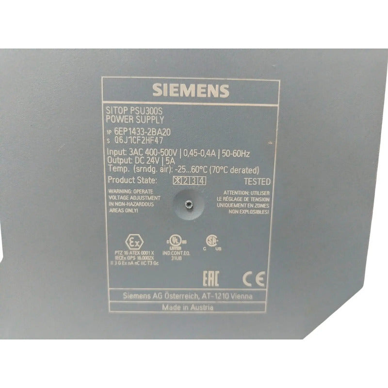Siemens 6ep1433-2ba20 Fuente De Alimentacion Estabilizada