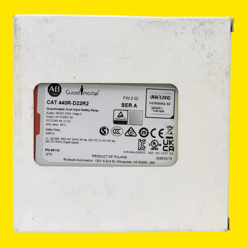 Allen-bradley 440r-d22r2 Relevador De Seguridad Guardmaster