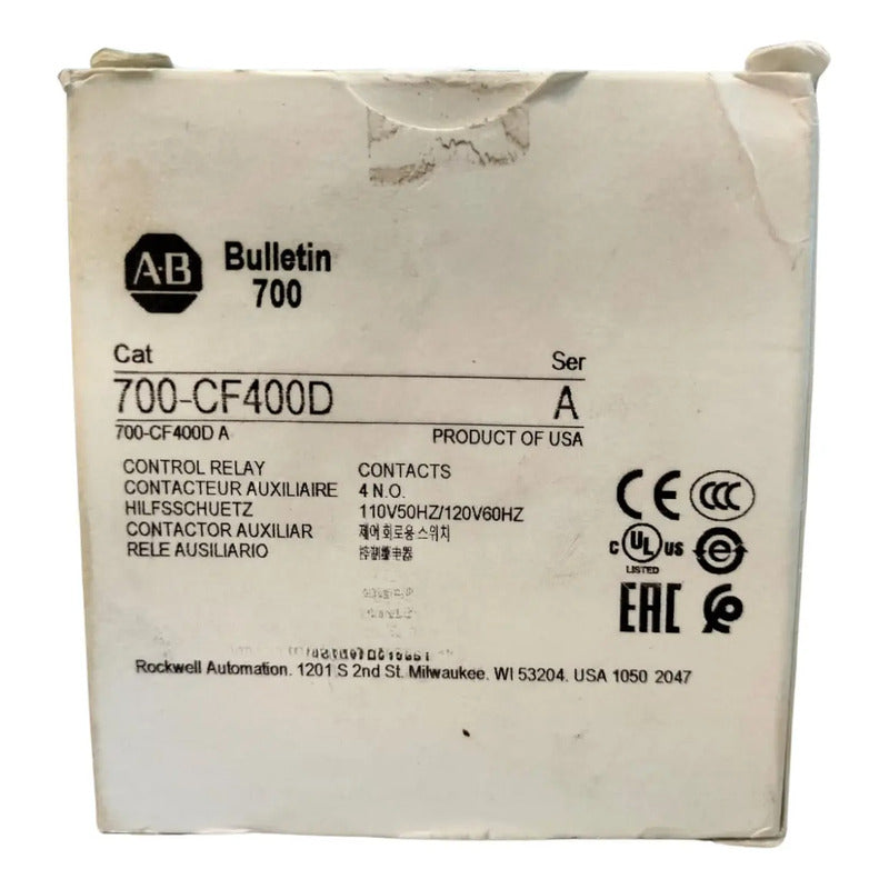 Allen-bradley 700-cf400d Contactor De Control Iec