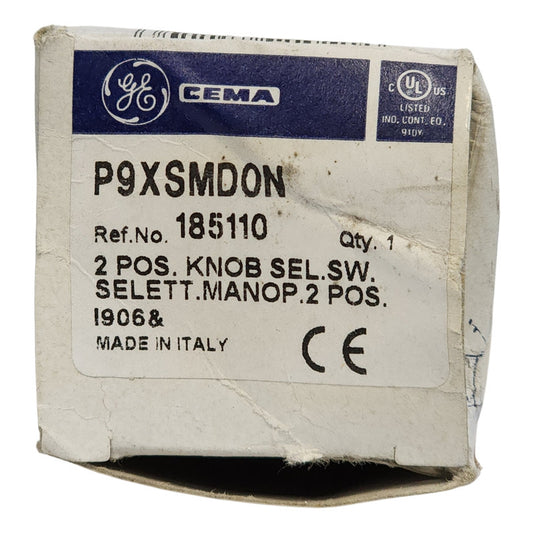 Selector Ge P9xsmd0n 185110 2 Posiciones Ip66 10a Negro