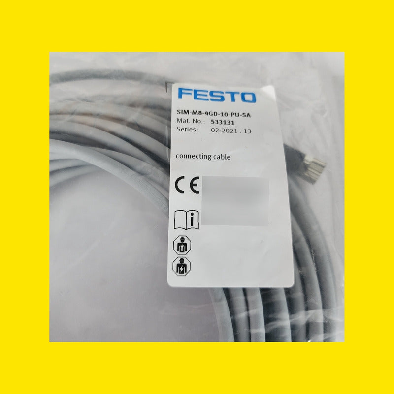 Festo - Festo Cable Conector Sim-m8-4gd-10-pu-sa. Nuevo