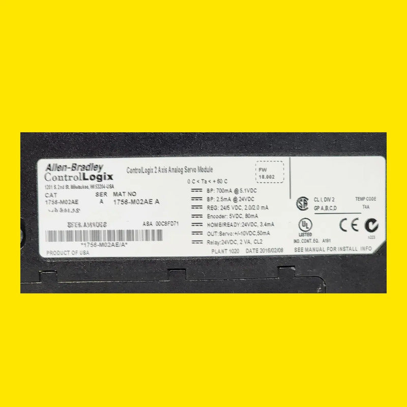 Allen-bradley 1756-m02ae Módulo De Memoria