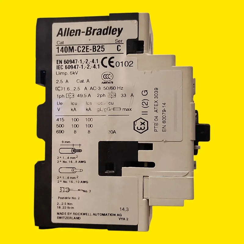 Allen-bradley 140m-c2e-b25 + 140m-c-afa10 Interruptor Protec