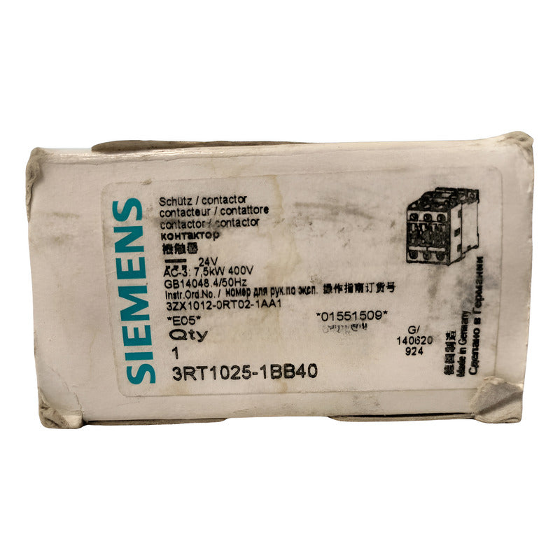 Siemens 3rt1025 1bb40 Contactor