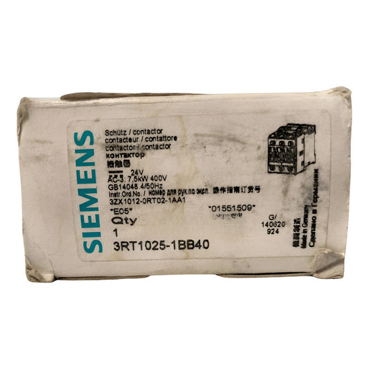 Siemens 3rt1025 1bb40 Contactor