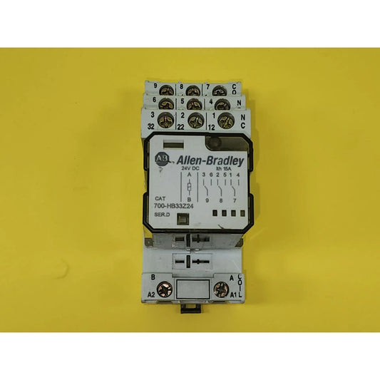 Allen-bradley 700-hb33z24 15a 24vdc Relay W/ 700-hn153.