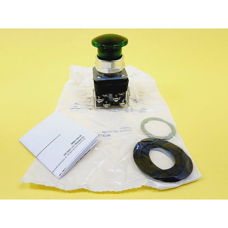 Allen-bradley 800t-qm24g Ser T Pulsador Luminoso Verde 24v