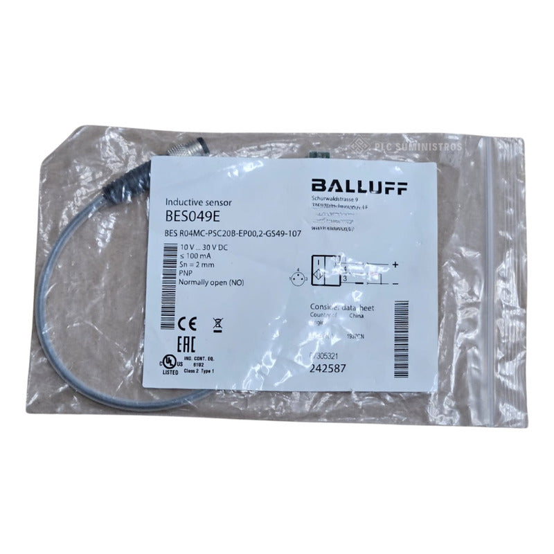 Balluff Bes049e: Sensor Inductivo Pnp 2mm M8 | Bes R04mc