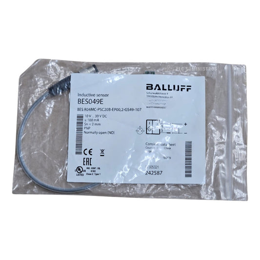 Balluff Bes049e: Sensor Inductivo Pnp 2mm M8 | Bes R04mc