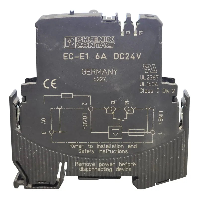 Phoenix Contact Ec-e1 6a Interruptor 24 Vcc 0903028 Negro
