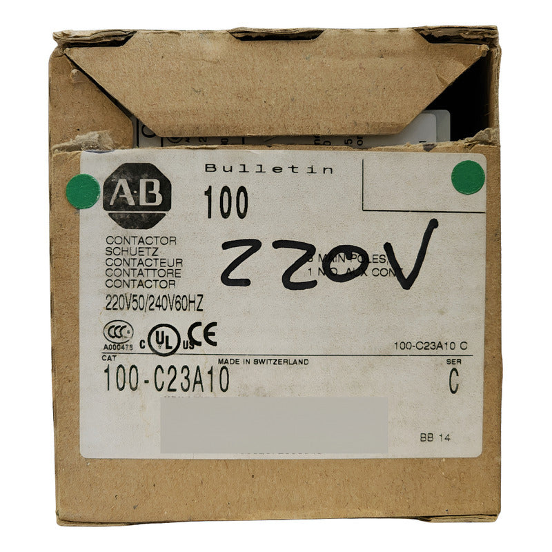 Contactor Allen-bradley 100-c23a10 23a 3 Polos 220v Ac