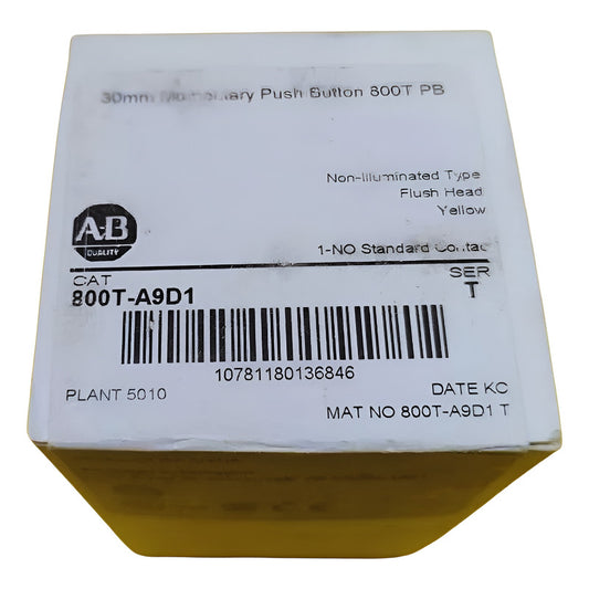 Allen Bradley  Pulsador Amarillo  800t-a9d1 Al Ras Cabeza