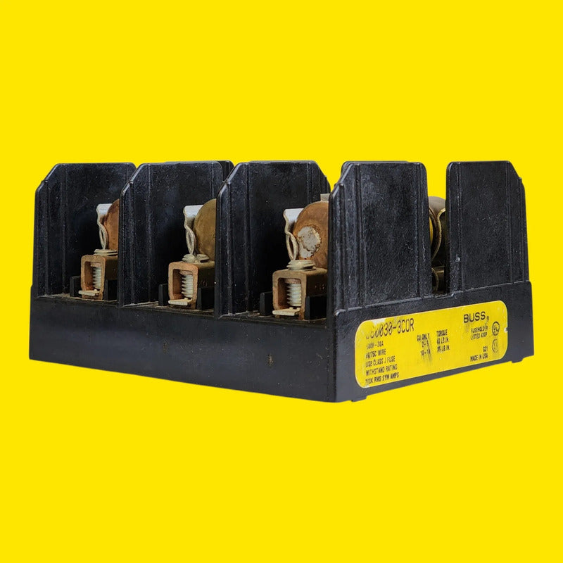 Base Bussmann J60030-3cor Con 3 Fusibles Lpj-5sp 5a 600v