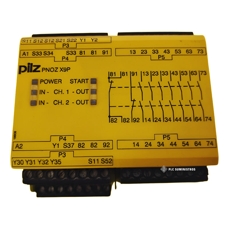 Pilz Pnoz X9p 24vdc 7n/o 2n/c 2so Relé 777609