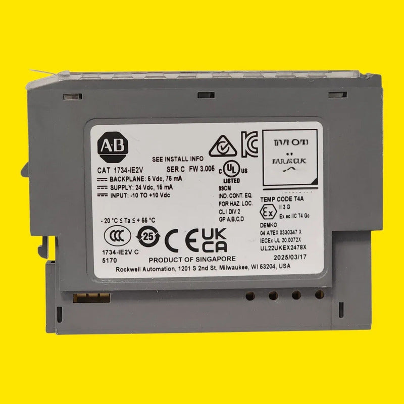 Allen-bradley 1734-ie2v Modulo Entrada Analogica Voltaje 2ch 3.005