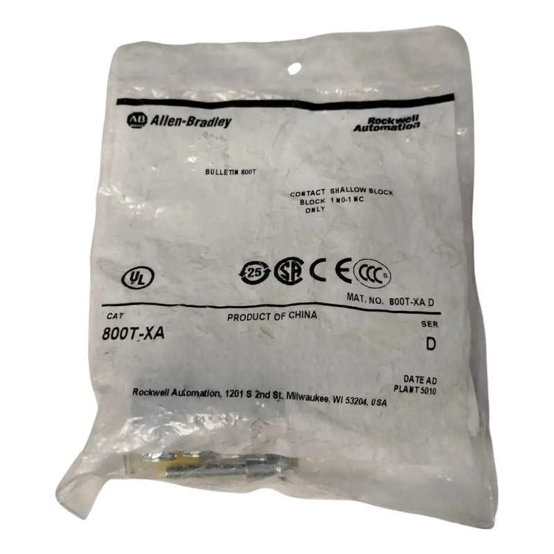 Allen-bradley 800t-xa Contacto Block Bulletin 800t