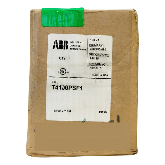 Abb T4100psf1 Transformador Seco 100 Va 240/480-115/24 Negro