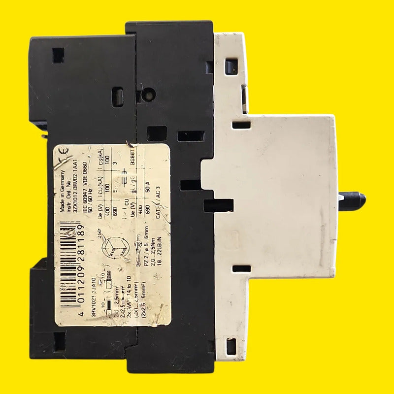 Siemens 3rv1021-1ja10  Sirius 7-10a 3 Polos