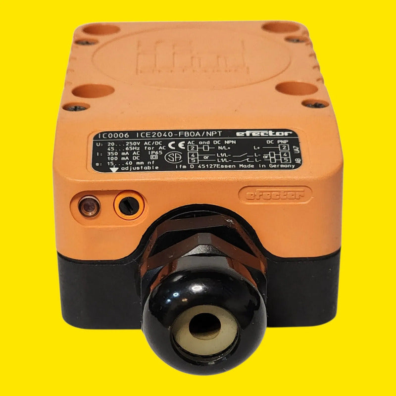 Ifm Ic0006 Sensor Inductivo Ac/dc 40mm Ip67