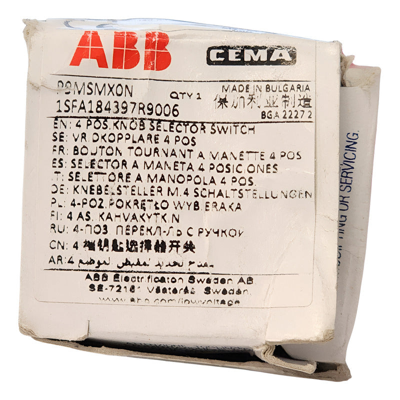 Interruptor Selector Abb P9msmx0n 1sfa184397r9006