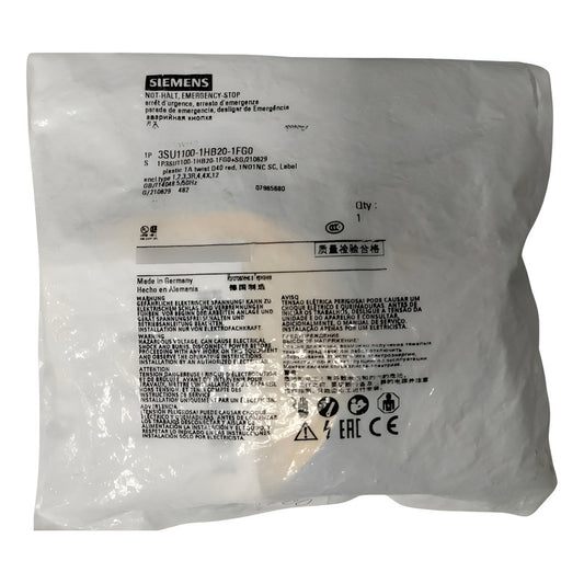 Siemens 3su1100-1hb20-1fg0 Parada De Emergencia Rojo Con Negro