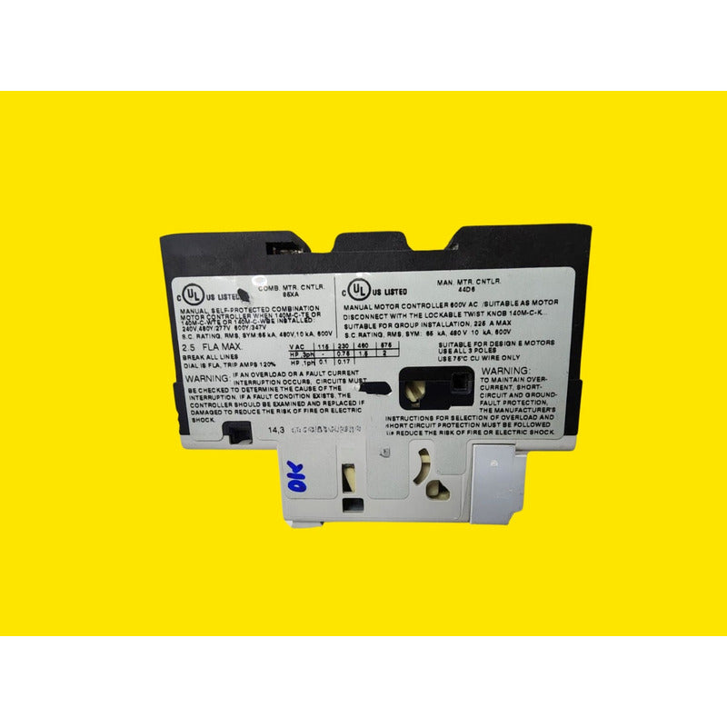 140m-c2e-b25 Allen-bradley Guarda Motor. 50/60hz