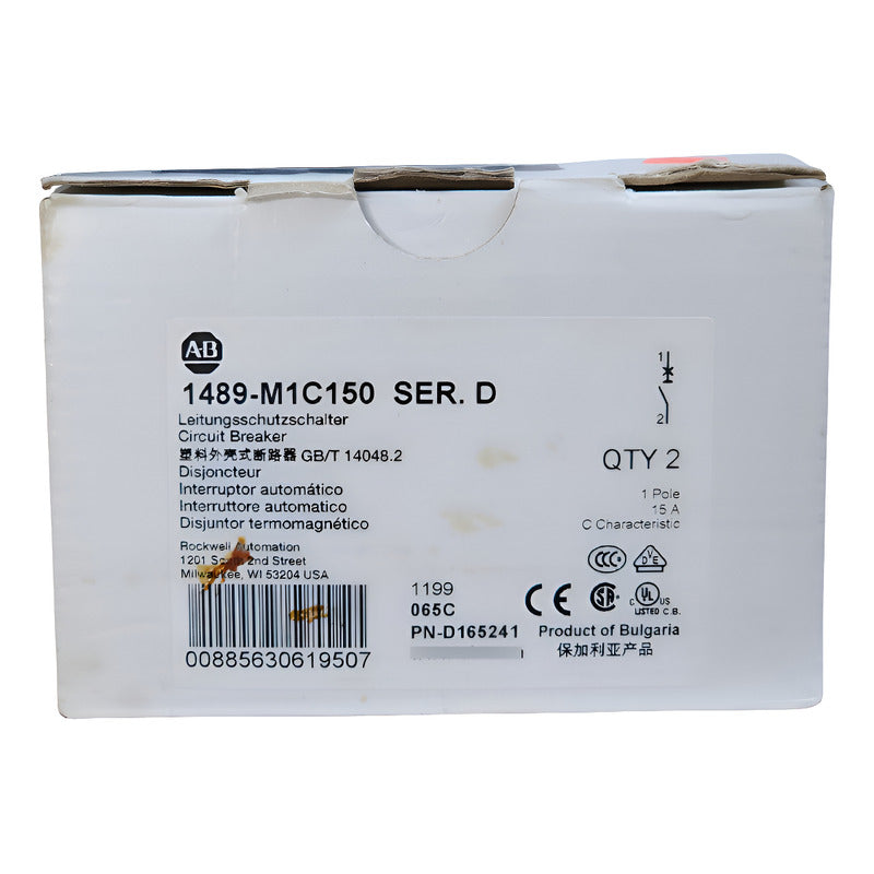 Allen-bradley 1489-m1c150 Breaker Industrial 15a 1p Curva C