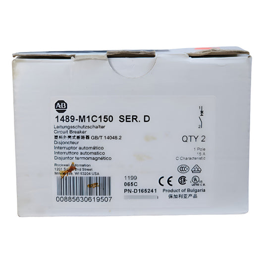 Allen-bradley 1489-m1c150 Breaker Industrial 15a 1p Curva C