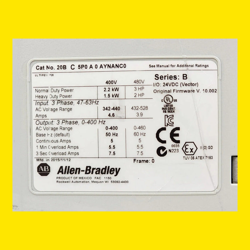 Allen-bradley 20b C 5p0 A 0 Aynanc0 Variador Powerflex 700