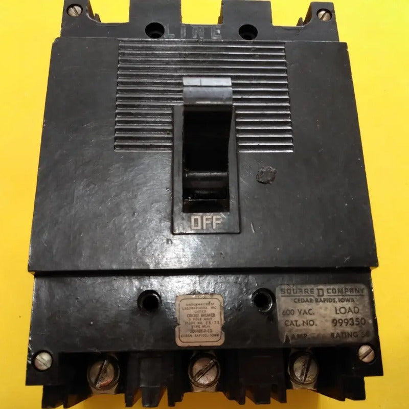 Interruptor Square D 999350 50a 3p 600v Perno De 50 Amp