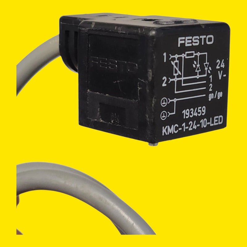 Festo Kmc-1-24-10-led Cable Valvula Solenoide  193459