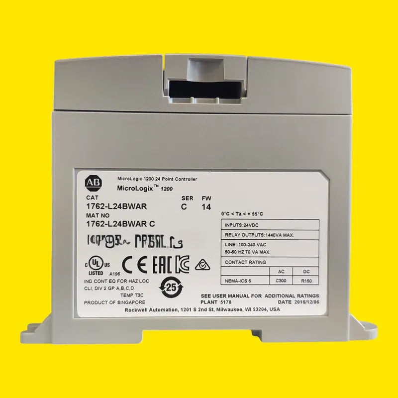 1762-l24bwar Allen Bradley 14 In / 10 Out Doble Puerto Rs232