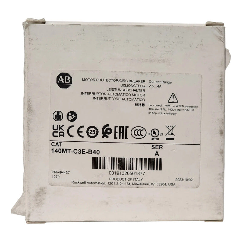 Allen Bradley 140mt-c3e-b40 Guardamotor Magnetotermico 2.5-4 0